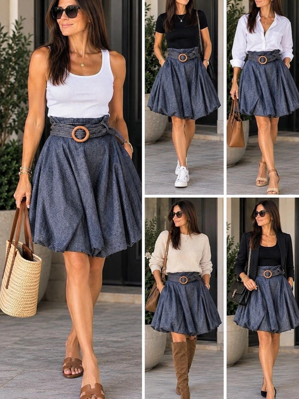Anthropologie brand new, never worn tags intact denim bubble skirt made by forev